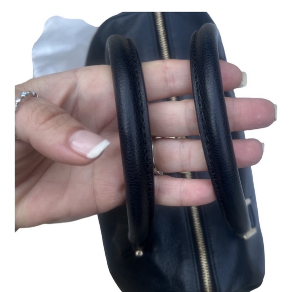 EUC- MCM Black Leather Gold Studded Boston Bag w/ unbranded xbody strap - Picture 16 of 16